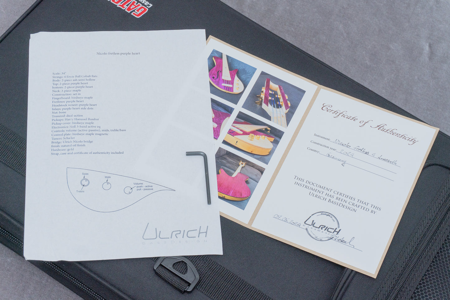 【outlet】Ulrich Bass Design / Nicolo Fretless 4 3.290kg【GIB Hyogo】