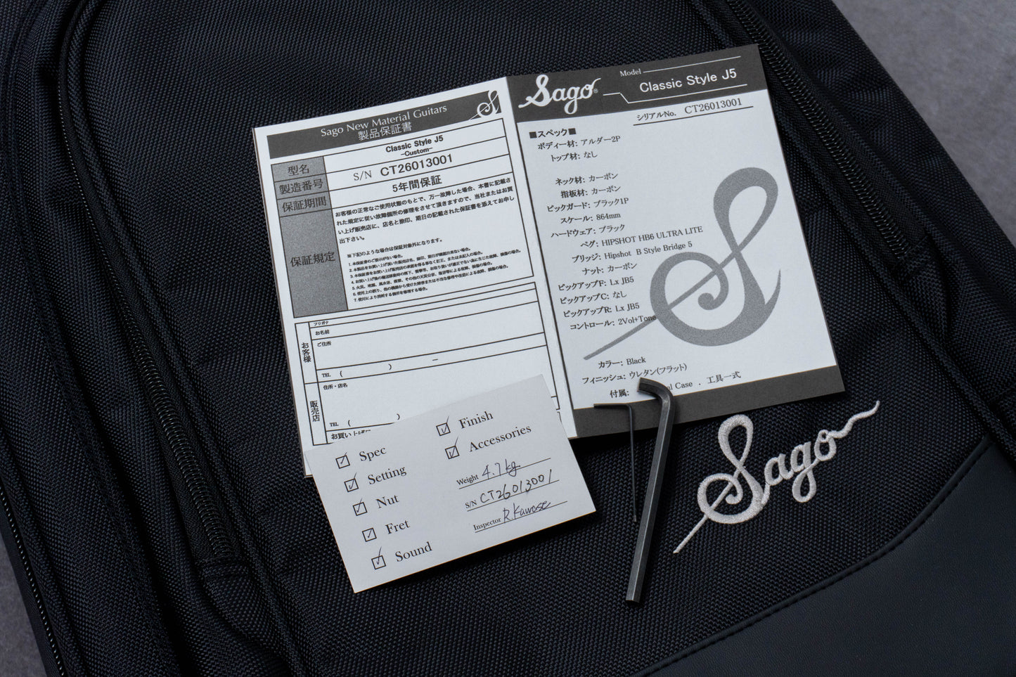 【new】Sago / Classic Style J5 Black 4.616kg #CT26013001【GIB Hyogo】