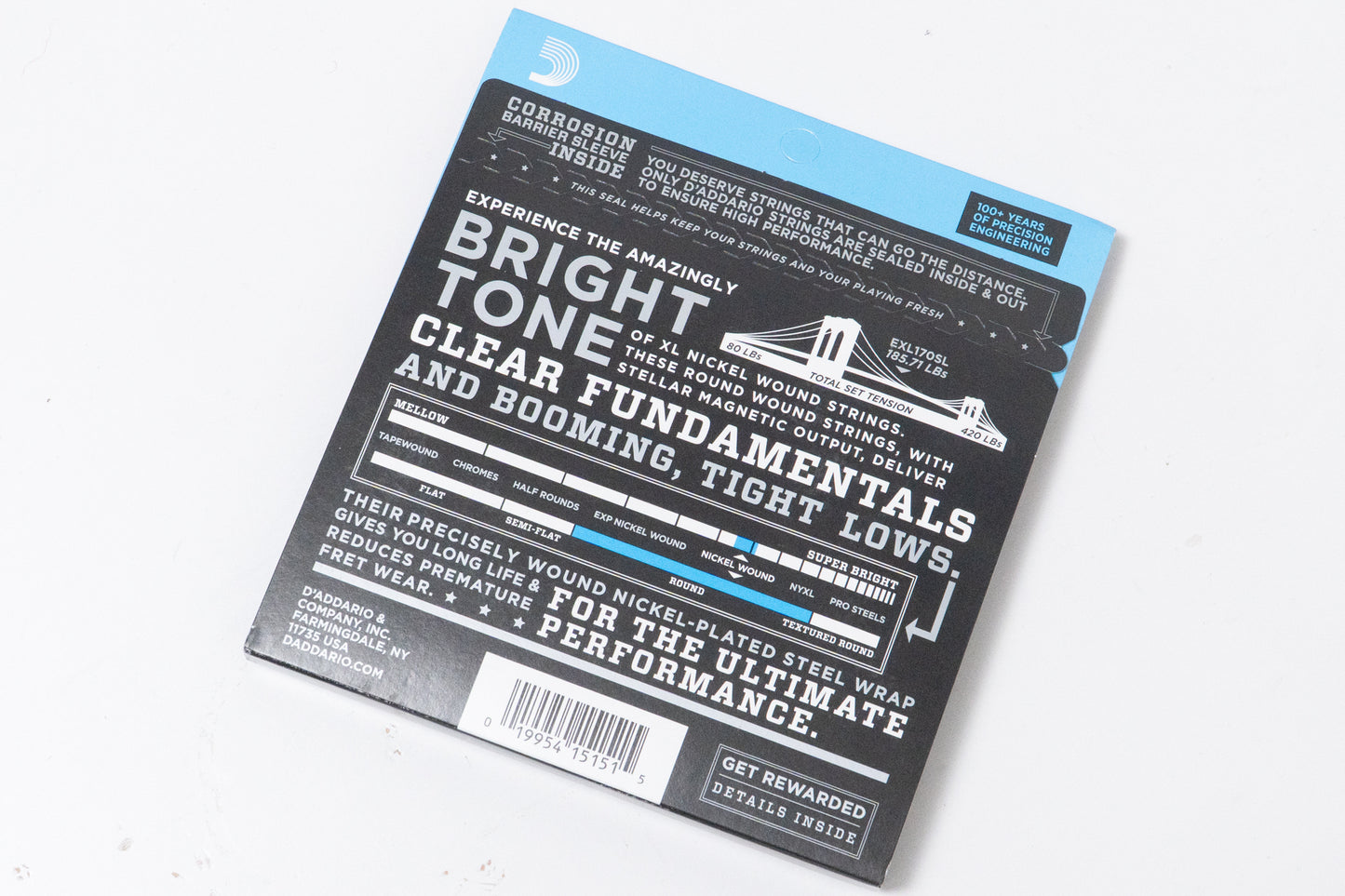 【new】D'Addario / EXL170SL Nickel Wound Bass Light 45-100 Super Long(35") 【GIB Yokohama】