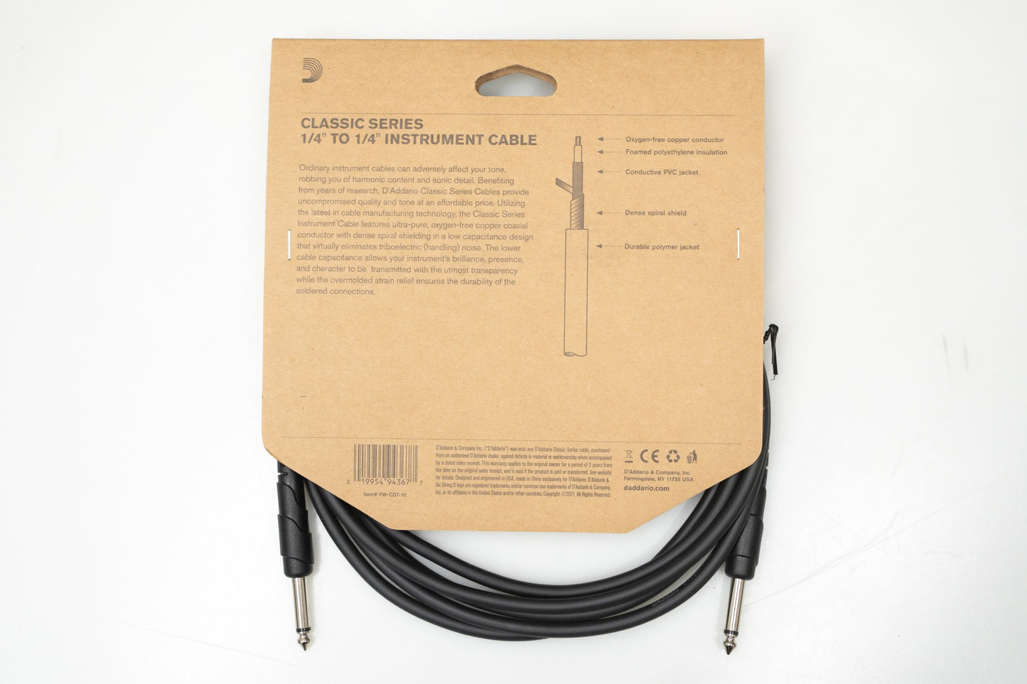 [new] D'addario / PW-CGT-10 CLASSIC SERIES INSTRUMENT CABLE SS 10ft. [Yokohama]