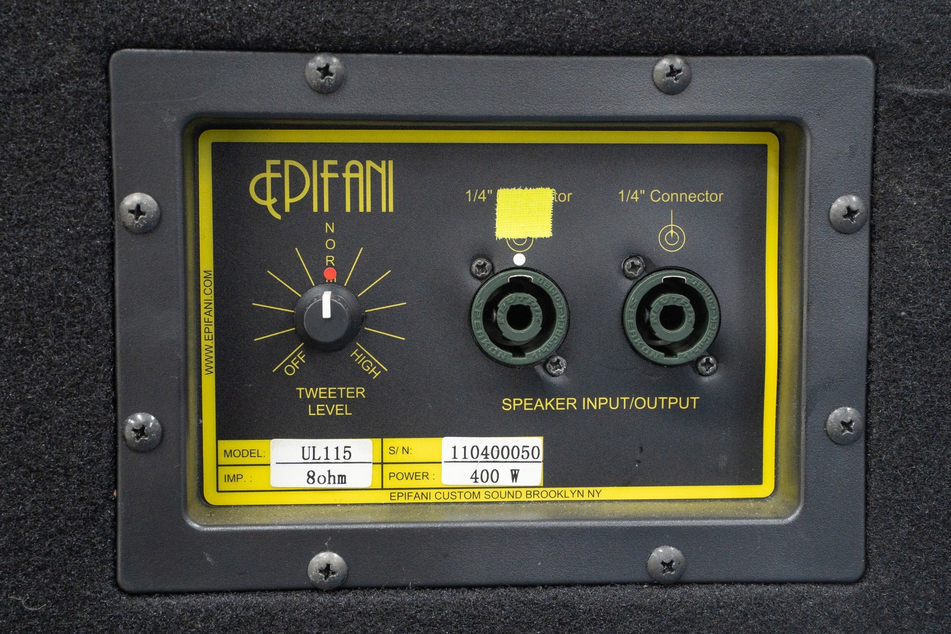 used】Epifani / UL 115 8 ohms 400W #110400050【GIB Yokohama