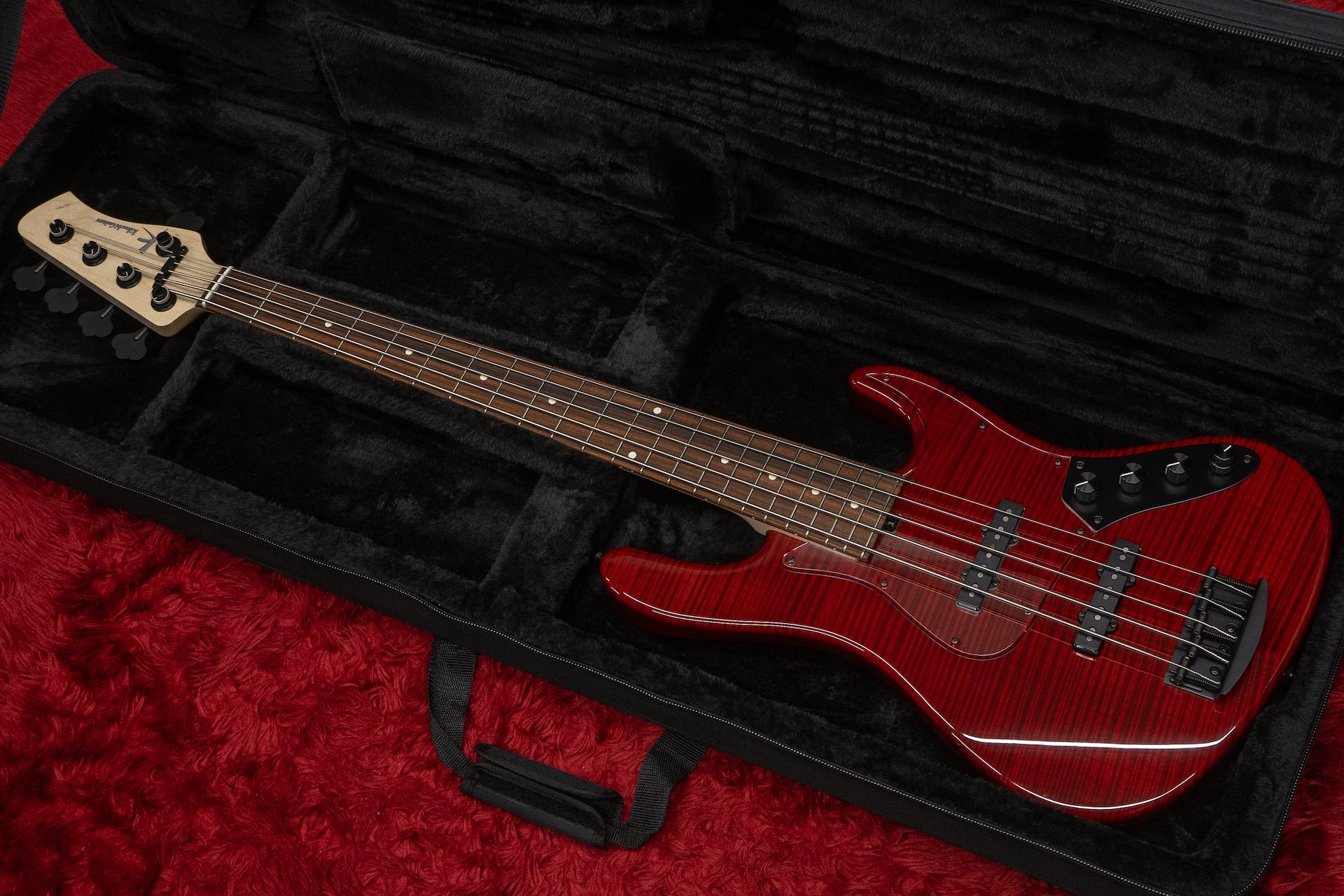 new】Kikuchi Guitars / Custom Bass 5 Flame Maple Trans Red 【GIB