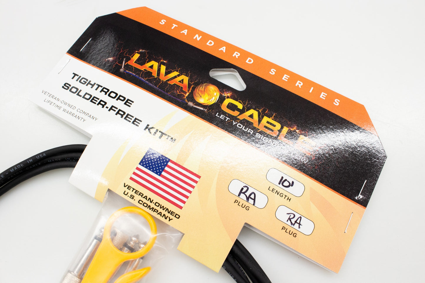 [new] LAVA CABLE / TIGHTROPE SOLDER-FREE 10FT CABLE 10 R/A PLUGS BLACK CABLE [Yokohama]