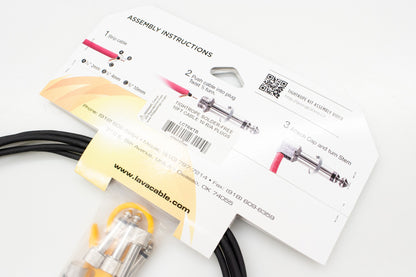 [new] LAVA CABLE / TIGHTROPE SOLDER-FREE 10FT CABLE 10 R/A PLUGS BLACK CABLE [Yokohama]