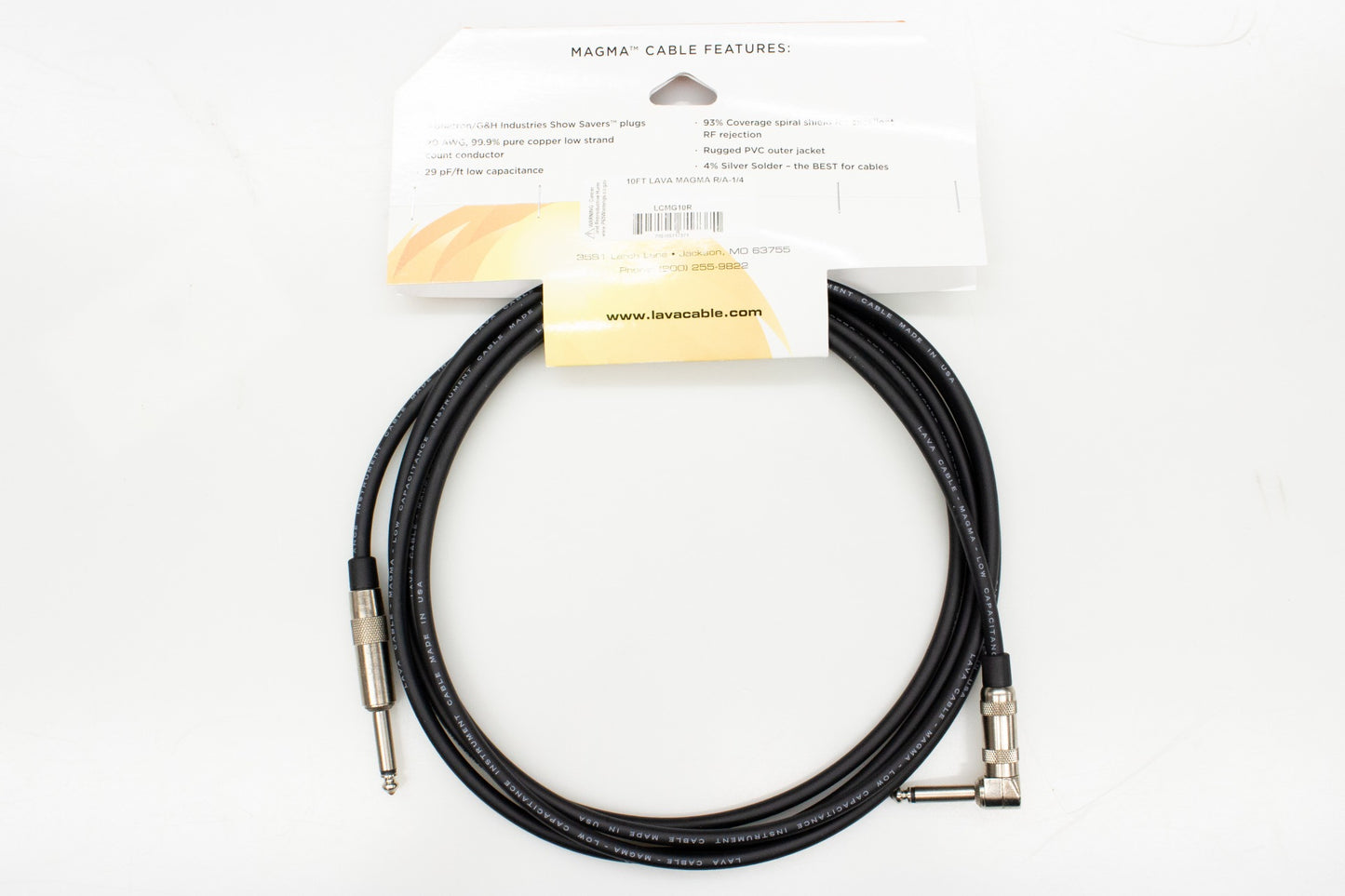 [new] LAVA CABLE / 10FT LAVA MAGMA R/A-1/4 [Yokohama]