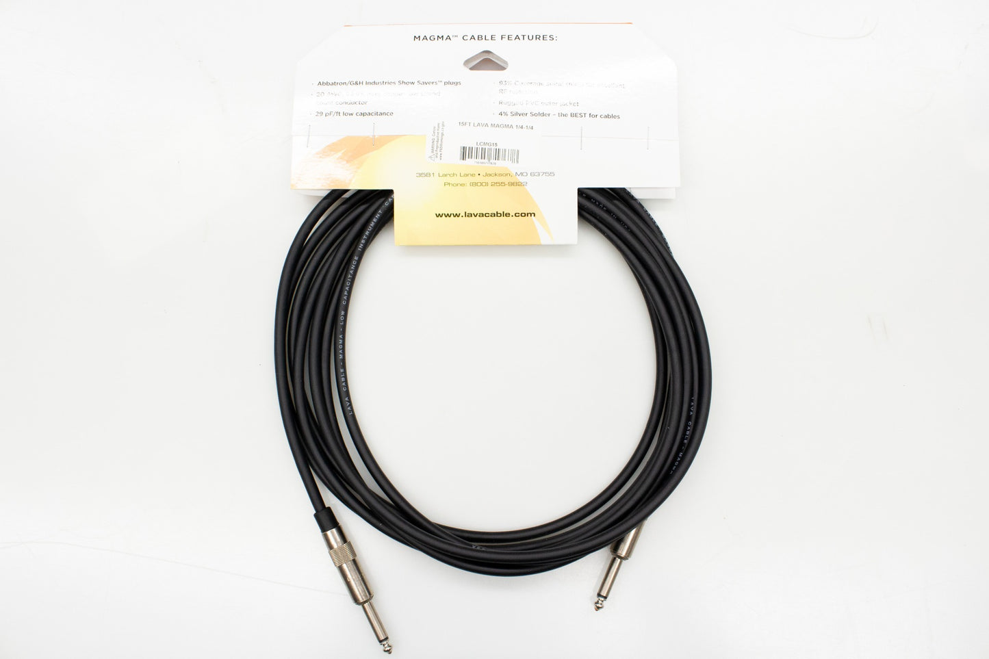 [new] LAVA CABLE / 15FT LAVA MAGMA 1/4-1/4 [Yokohama]