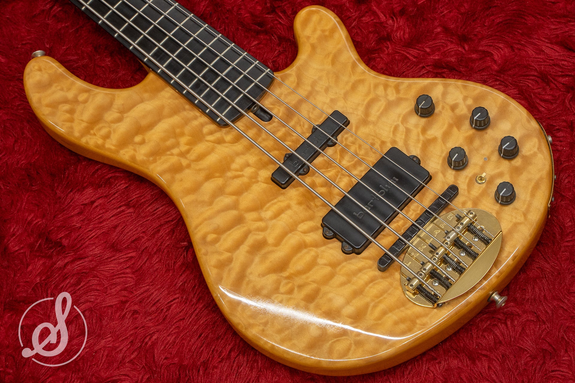 フラッドファームの境界 4枚 ボーダーレス Lakland Skyline 44-64 GZ Bass Guitar - Translucent Purple