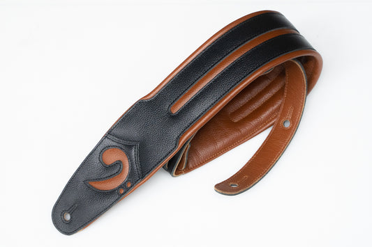 [new] ROSIÉ / ROSIE straps Black with Brown Details 3.0inch  [yokohama store]