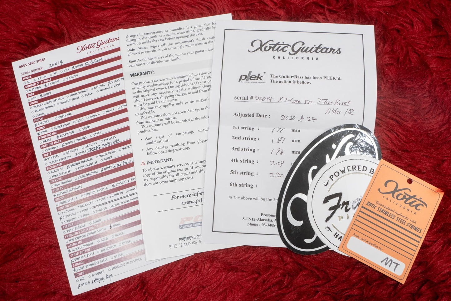 【used】Xotic / XJ-Core 5st 3TB/Alder/R 2020 4.095kg #20014【GIB Yokohama】