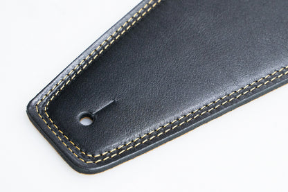 【new】Moody Straps / 4.0 Inch Black/Tobacco Leather Standard Tail 【GIB Yokohama】
