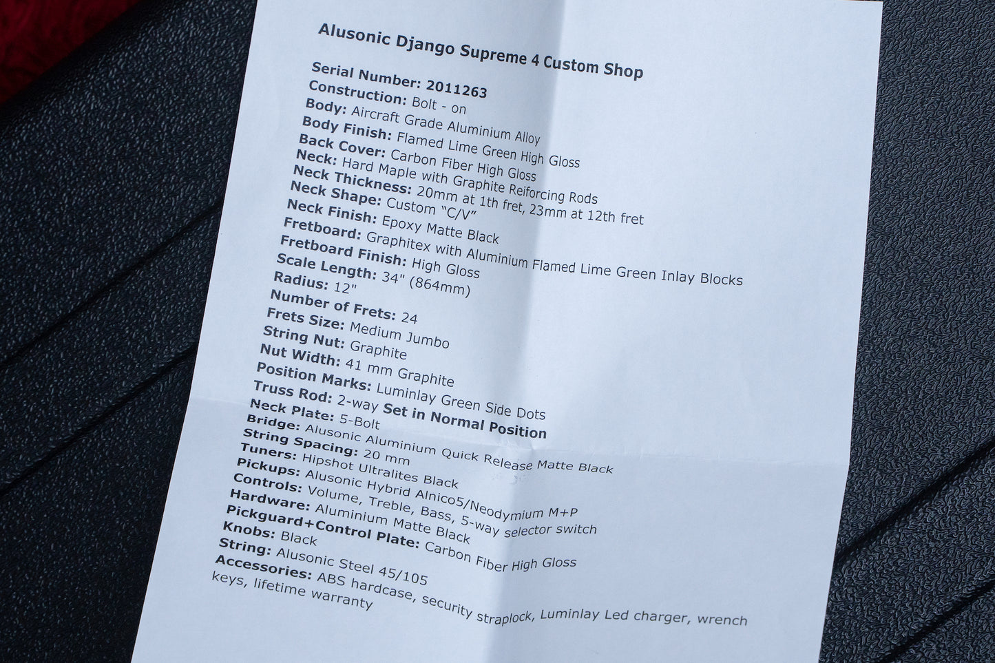 【used】Alusonic / Django Supreme 4 Custom Shop 3.750kg #2011263【GIB Yokohama】