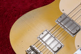 【used】Bruno Guitars / TELEBIRD BASS FL Brass Powder Gold 4.680kg #none【GIB Yokohama】