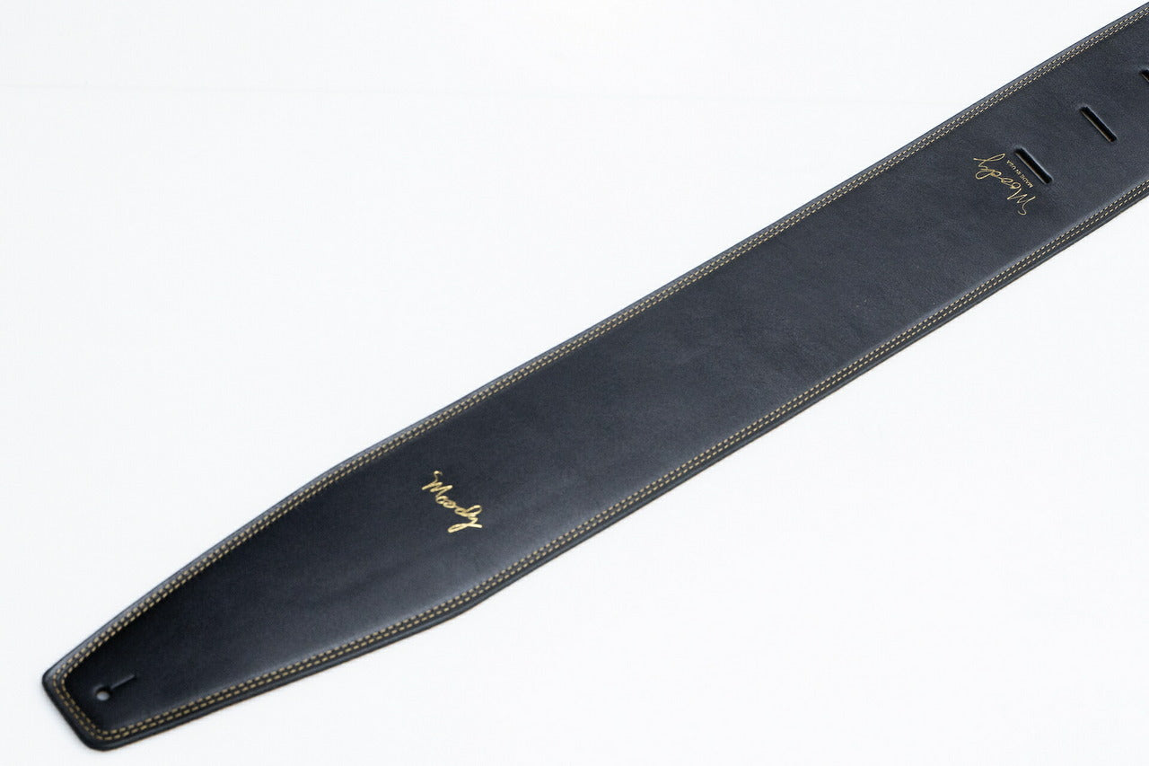 【new】Moody Straps / 4.0 Inch Black/Tobacco Leather Long Tail 【GIB Yokohama】