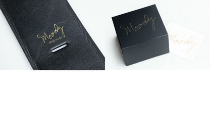 【new】Moody Straps / 4.0 Inch Black/Black Leather Standard Tail 【GIB Yokohama】