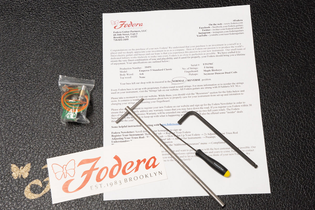 【used】Fodera / Emperor 5 Standard Classic Olympic White 2021 4.515kg #E5S196C【Consignment】【GIB Yokohama】