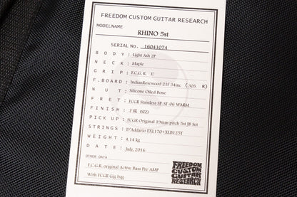 【used】Freedom Custom Guitar Research / Rhino 5st 才蔵(SIZ) 2016 4.14kg #16041074【GIB Yokohama】