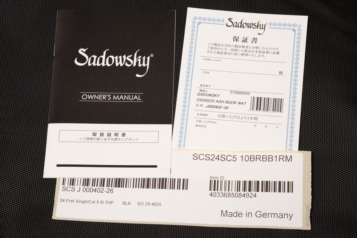【new】Sadowsky / CS24 SC5 Ash Burl/Natural Transparent High Polish 3.627kg #J000402-26【GIB Yokohama】