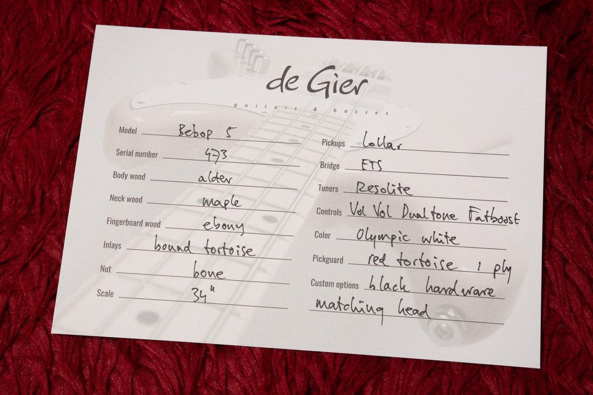 【new】De Gier / Bebop 5 Olympic White 4.395kg #473【GIB Yokohama】