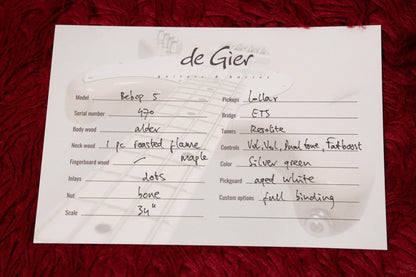 【new】De Gier / Bebop 5 Silver Green 4.325kg #470【GIB Yokohama】