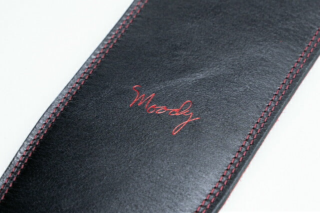 【new】Moody Straps / 4.0 Inch Black/Red Leather Standard Tail 【GIB横浜】