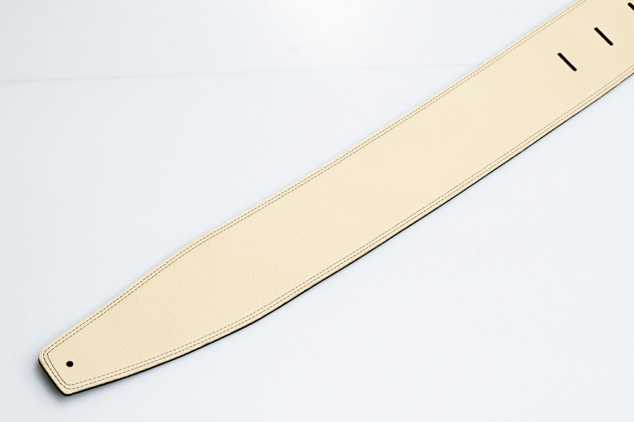 【new】Moody Straps / 4.0 Inch Black/Cream Leather Standard Tail 【GIB Yokohama】