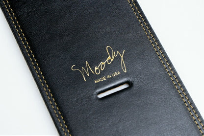 【new】Moody Straps / 4.0 Inch Black/Tobacco Leather Long Tail 【GIB Yokohama】
