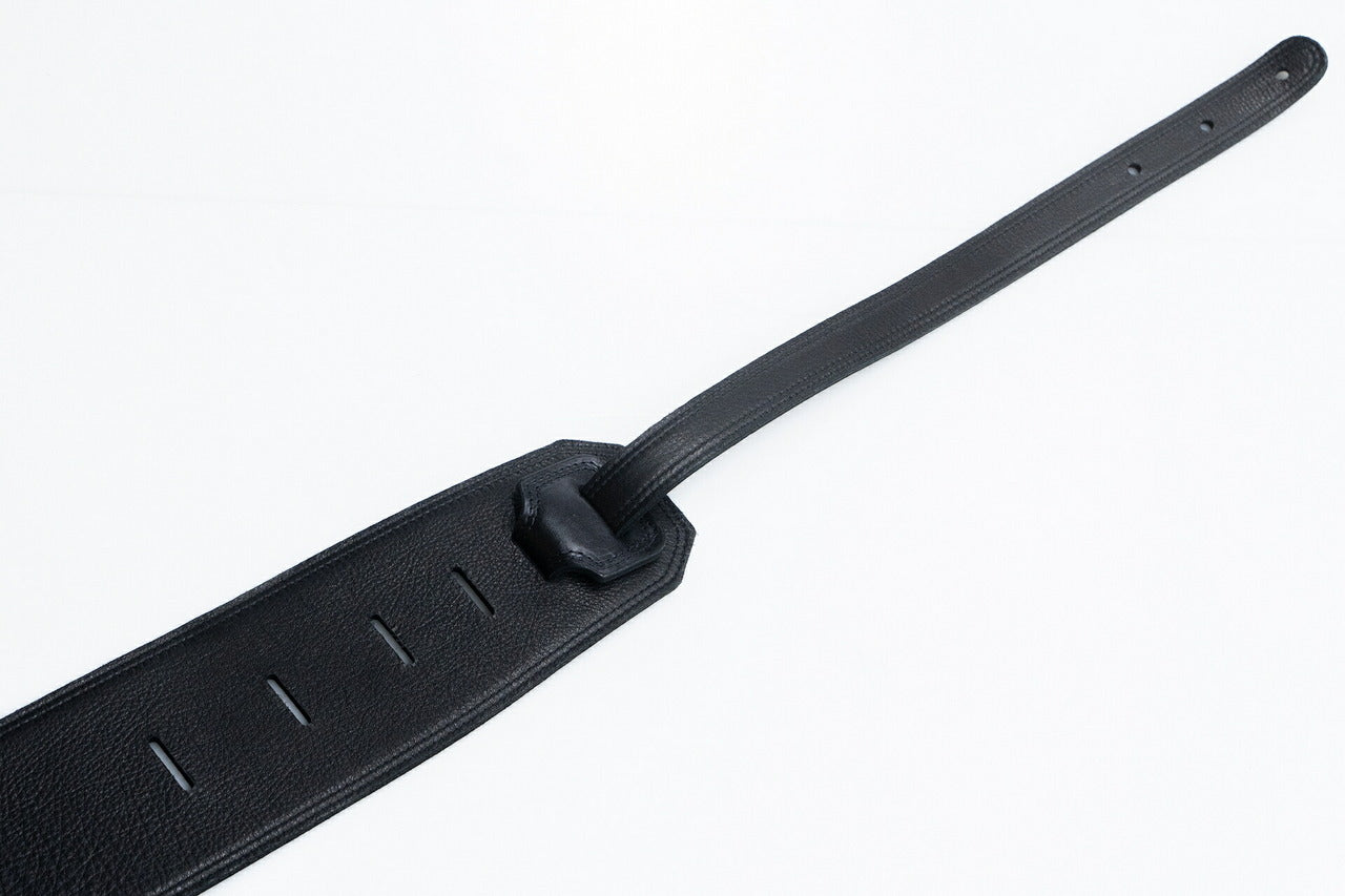 【new】Moody Straps / 4.0 Inch Black/Black Leather Standard Tail 【GIB Yokohama】