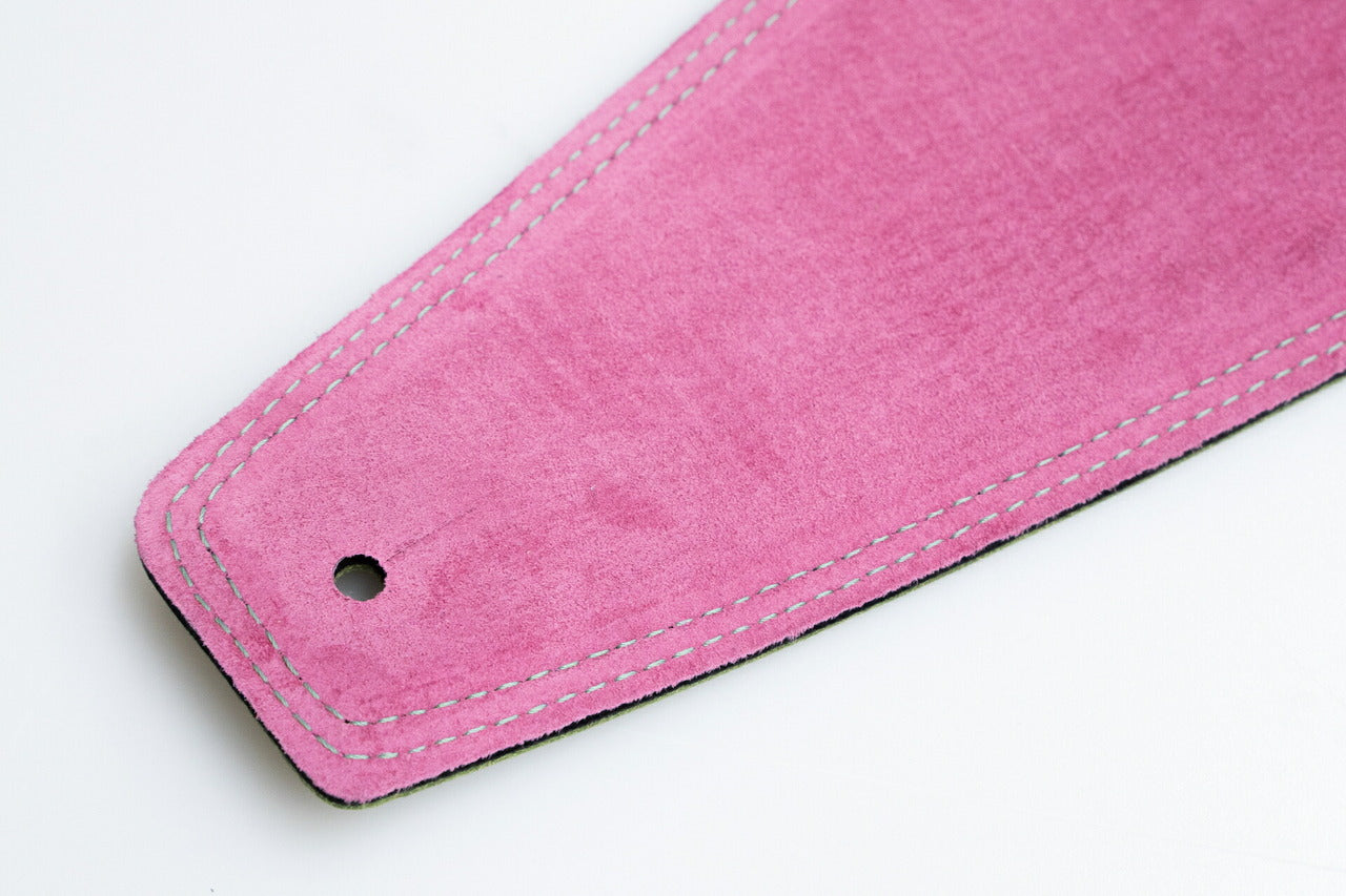 【new】Moody Straps / 4.0 Inch Kiwi/Pink Suede Standard Tail 【GIB Yokohama】