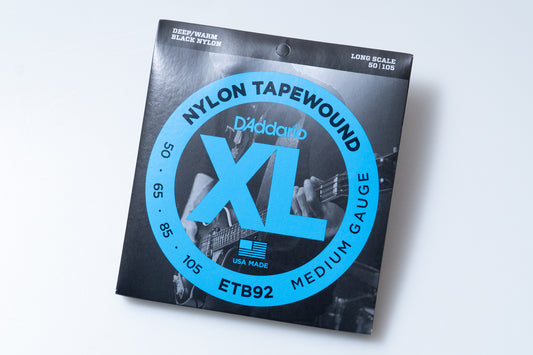 [NEW] D'ADDARIO / ETB92 TAPEWOUND BASS MEDIUM Black Nylon 50-105 [Yokohama Store]