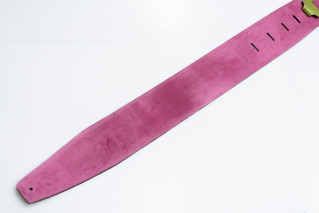 【new】Moody Straps / 4.0 Inch Kiwi/Pink Suede Standard Tail 【GIB Yokohama】