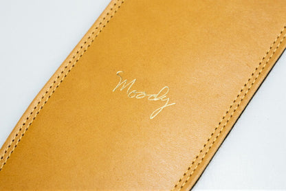 【new】Moody Straps / 4.0 Inch Camel/Tobacco Leather Standard Tail 【GIB Yokohama】