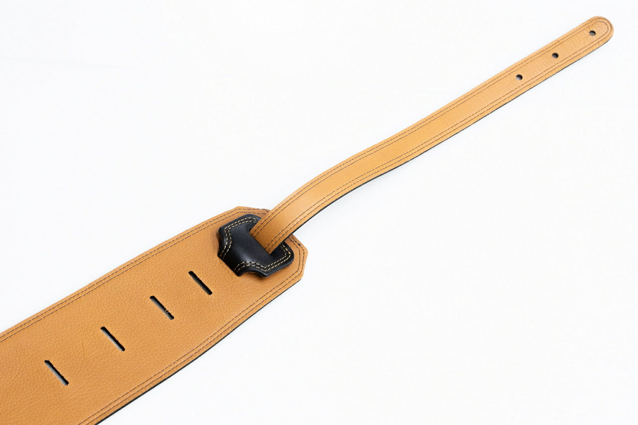 【new】Moody Straps / 4.0 Inch Black/Tobacco Leather Standard Tail 【GIB Yokohama】