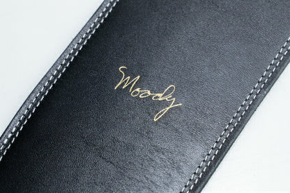 【new】Moody Straps / 4.0 Inch Black/Cream Suede Standard Tail 【GIB横浜】