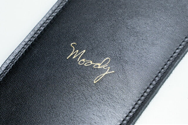 【new】Moody Straps / 4.0 Inch Black/Black Leather Standard Tail 【GIB Yokohama】