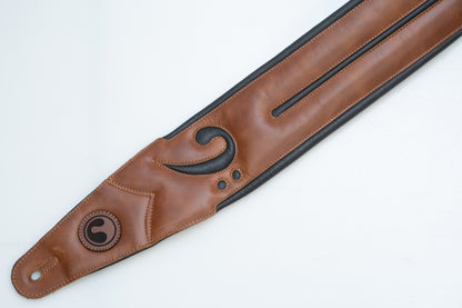 【used】ERGOSTRAPS / Padded FA Whisky Brown / Black details 4"" FA401-br-bk short【GIB Yokohama】