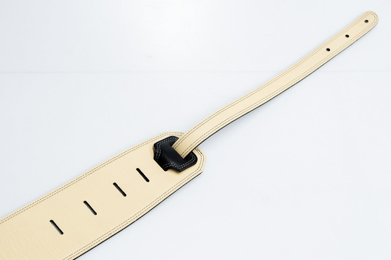 【new】Moody Straps / 4.0 Inch Black/Cream Leather Standard Tail 【GIB Yokohama】