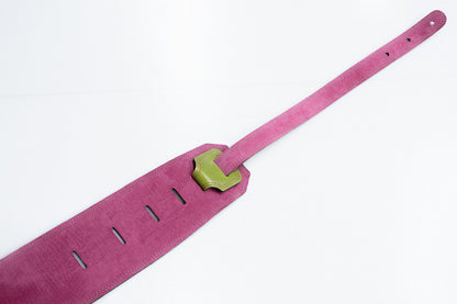 【new】Moody Straps / 4.0 Inch Kiwi/Pink Suede Standard Tail 【GIB Yokohama】