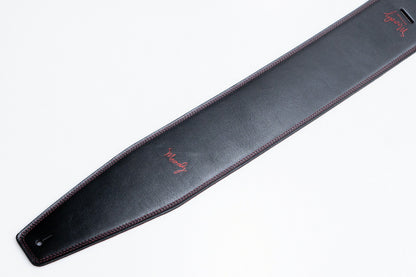 【new】Moody Straps / 4.0 Inch Black/Red Leather Standard Tail 【GIB横浜】