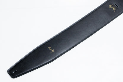【new】Moody Straps / 4.0 Inch Black/Black Leather Standard Tail 【GIB Yokohama】