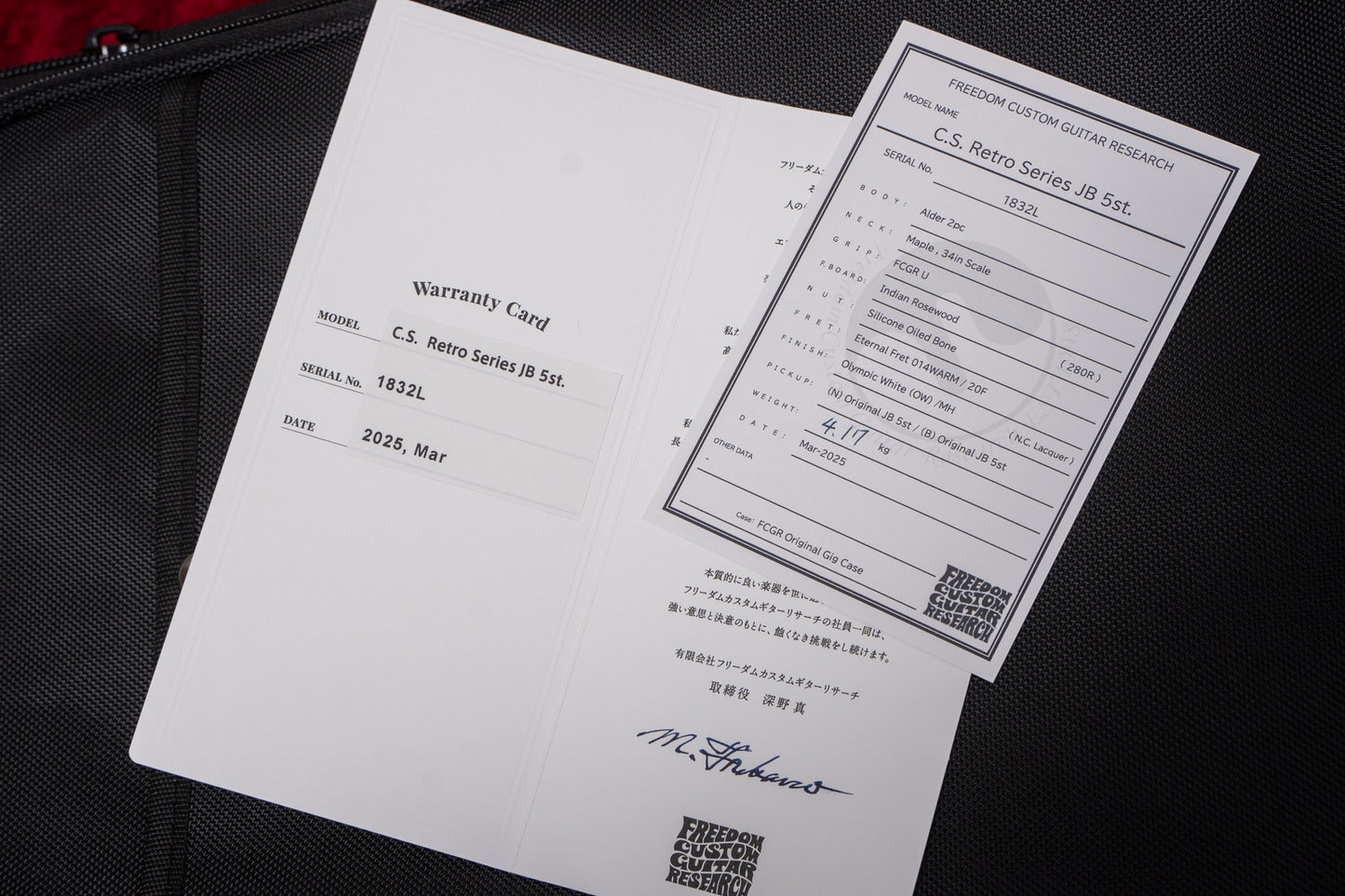 【new】Freedom Custom Guitar Research / C.S.R.S. JB 5st OW 4.185kg #1832L【GIB Yokohama】