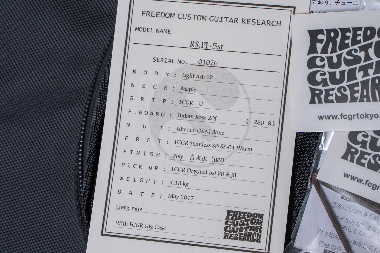 【used】Freedom Custom Guitar Research / RS.PJ-5st 2017 4.215kg #1076【GIB Yokohama】