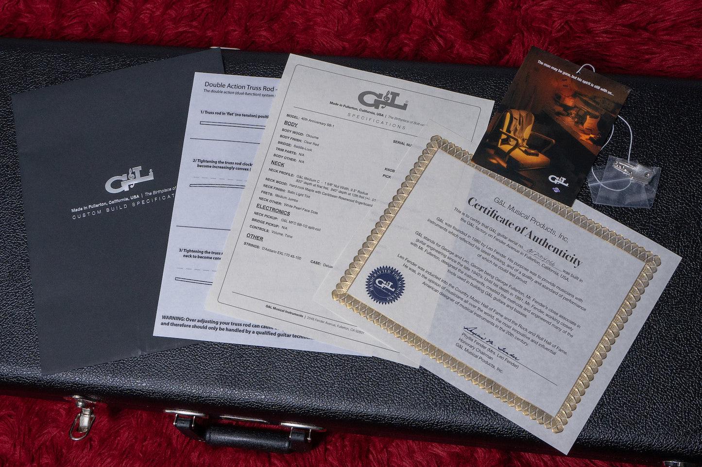 【used】G&L / SB-1 40th Anniversary Clear Red 2020 3.905kg #CLF2004066【GIB Yokohama】
