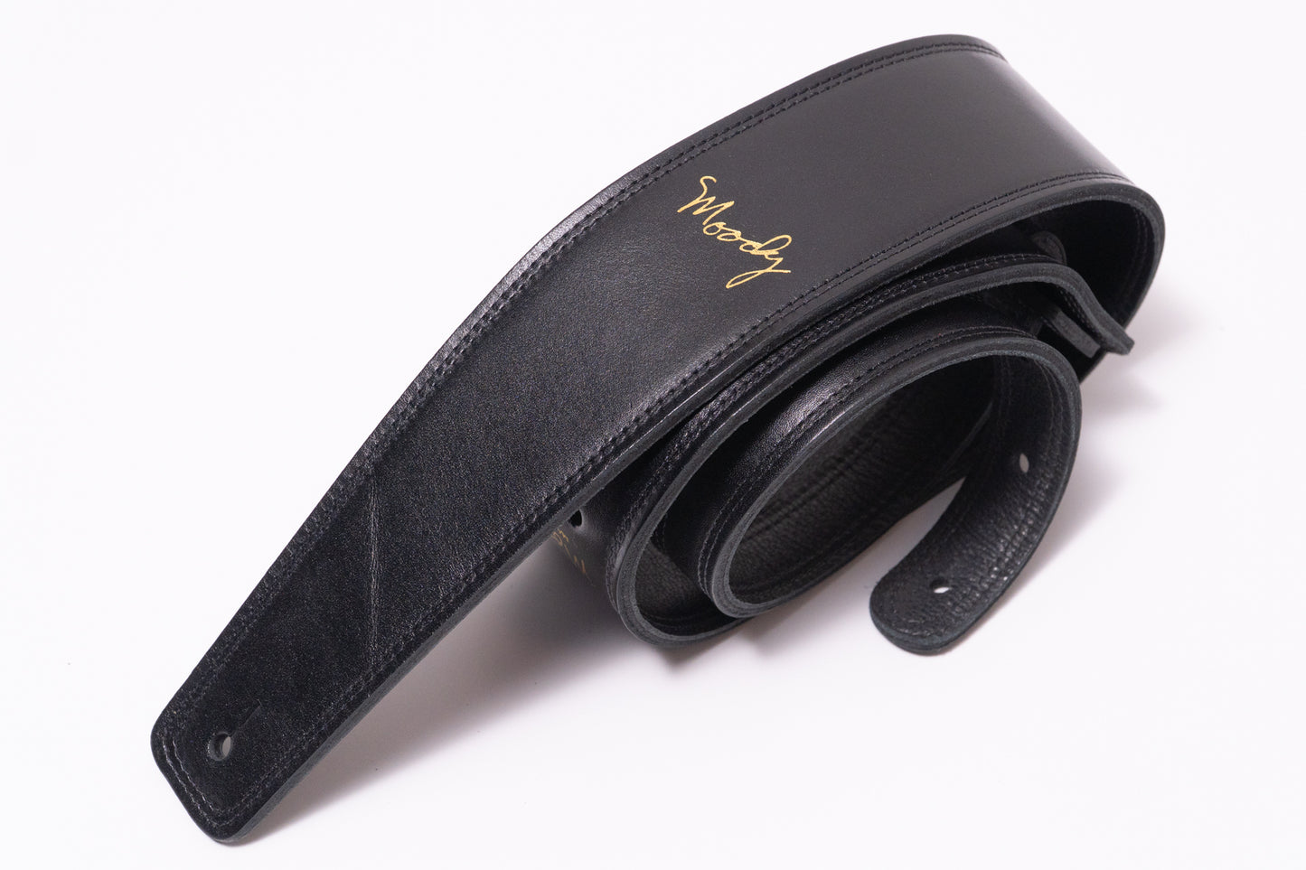 【new】Moody Straps / 2.5 Inch Black / Black Leather Standard Tail【GIB Yokohama】