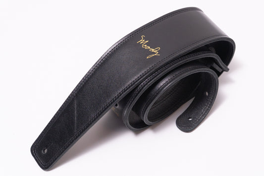【new】Moody Straps / 2.5 Inch Black / Black Leather Standard Tail【GIB Yokohama】