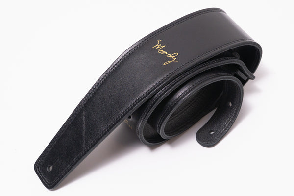 【new】Moody Straps / 2.5 Inch  Black / Black  Leather Standard Tail【GIB Yokohama】