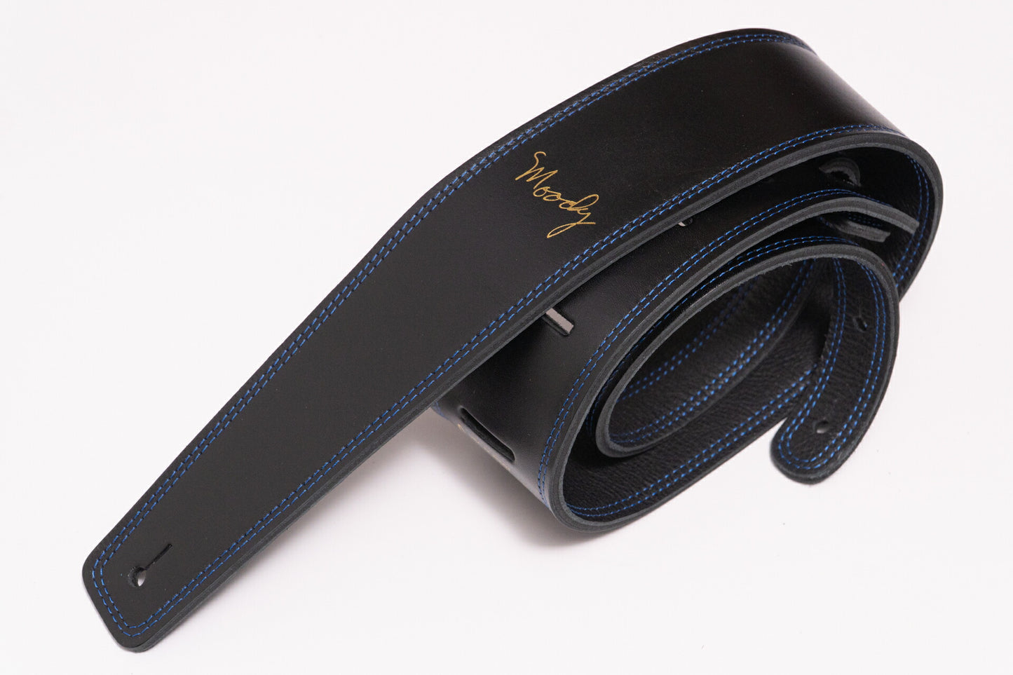 【new】Moody Straps / 2.5 Inch  Black / Black (Blst Gold)  Leather Standard Tail【GIB Yokohama】