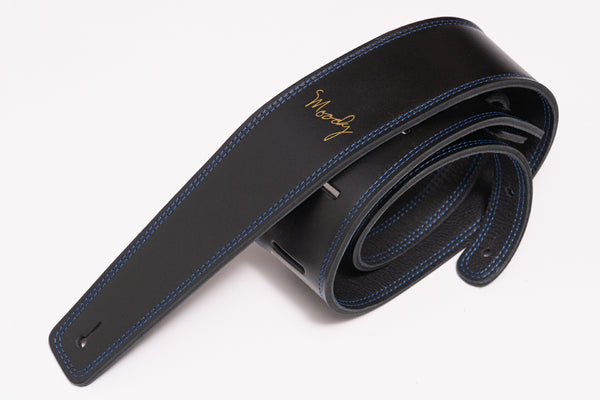 【new】Moody Straps / 2.5 Inch  Black / Black (Blst Gold)  Leather Standard Tail【GIB Yokohama】