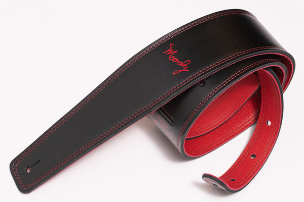 【new】Moody Straps / 2.5 Inch Black/Red Leather Long Tail【GIB Yokohama】