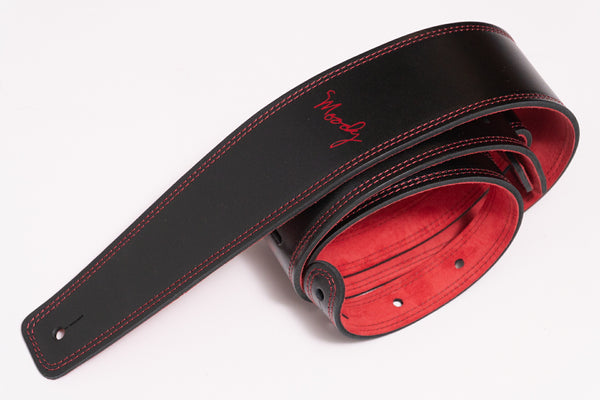 【new】Moody Straps / 2.5 Inch Black/Red Suede Long Tail【GIB Yokohama】