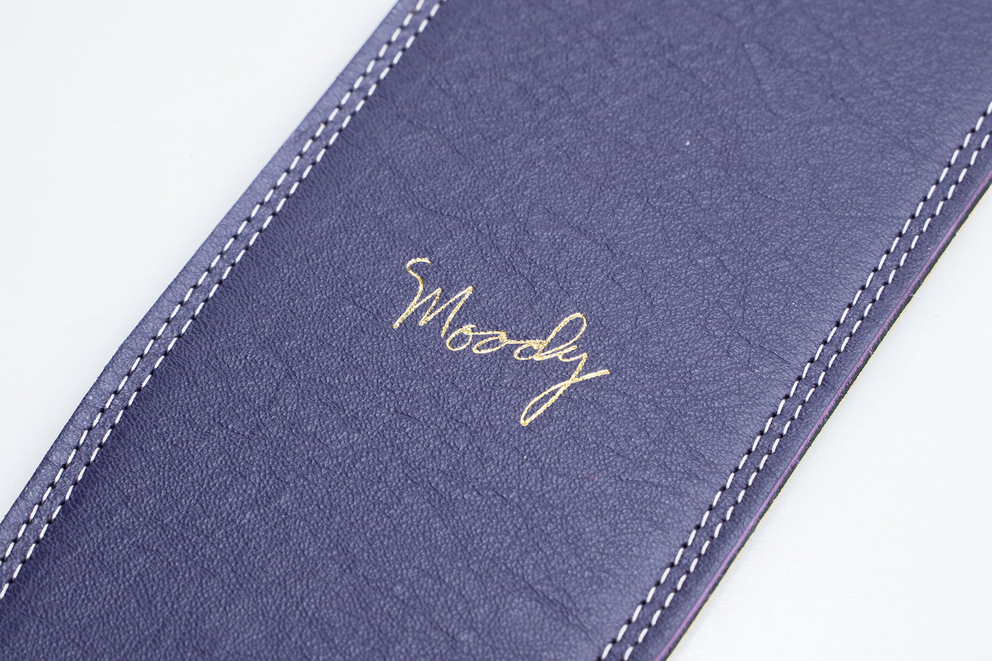 【new】Moody Straps / 4.0 Inch Violet/Cream Leather Standard Tail 【GIB横浜】